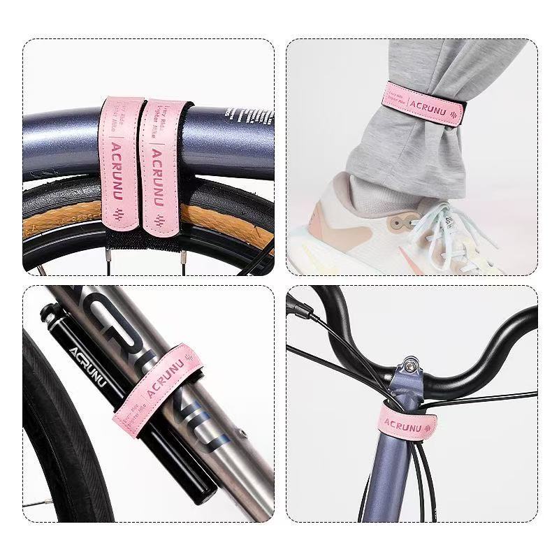 ACRUNU Bicycle Brompton Velcro Straps - Multi-Functional Pants Cuff Fixing Straps
