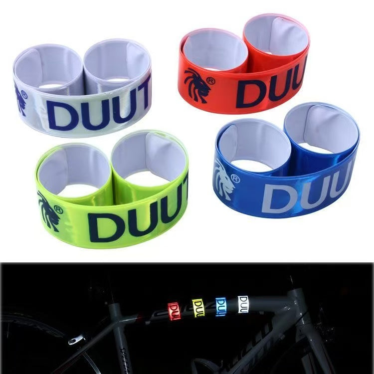 New  Reflective Silicon Crystal Pants Cuff Straps - Mountain Bike Cycling Ankle Slap Bracelet, Night Running Walking Wristband