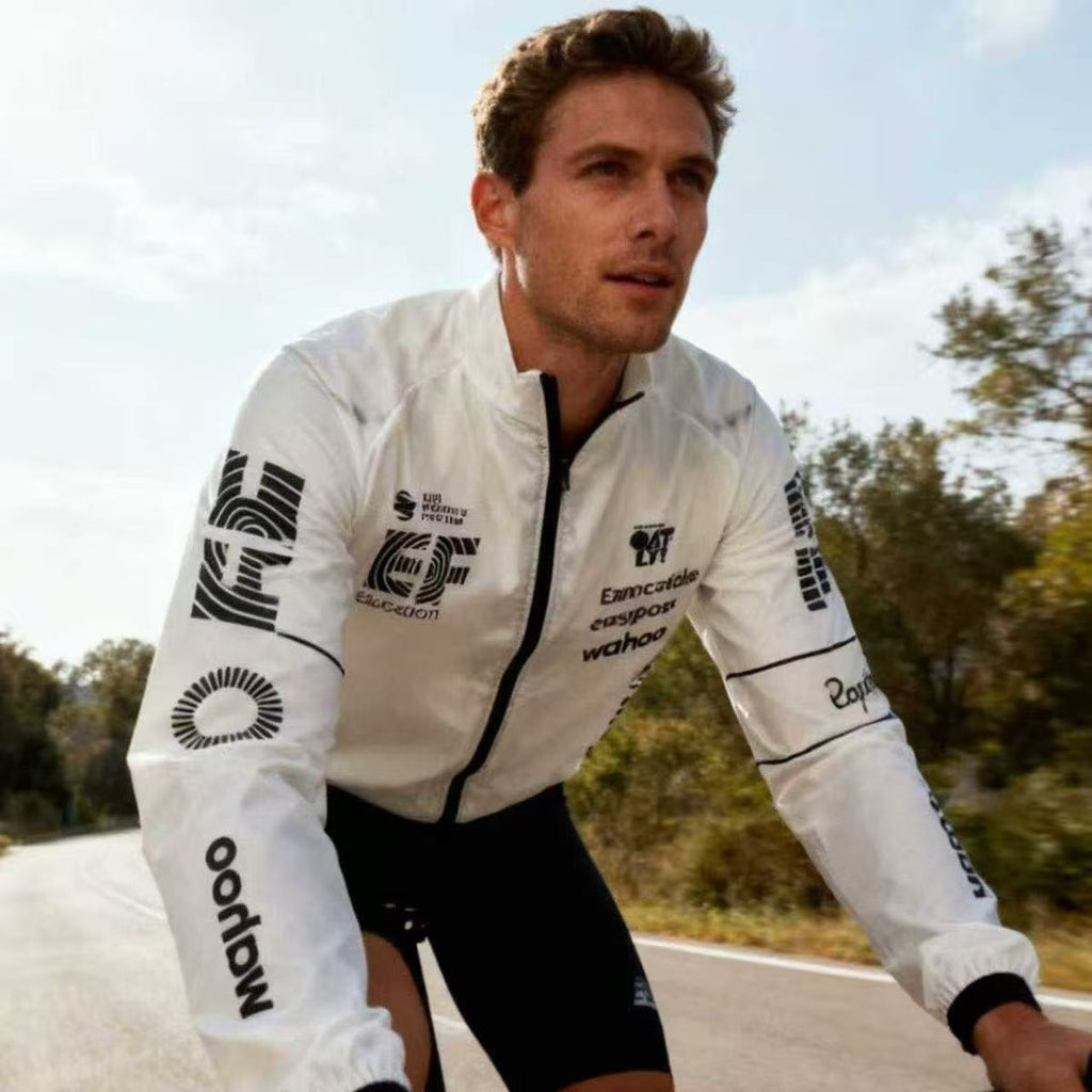 Windbreaker Unisex - EF Windproof Long Sleeve Cycling Jacket, Lightweight Road Cycling Team Leader Outerwear